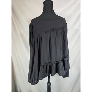 NWT Marc New York Black Blouse Top Womens Large L